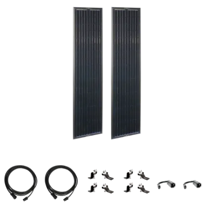 Picture of Zamp Solar Airstream OBSIDIAN SERIES 180 Watt Long Solar Panel Expansion Kit ZSK1011 856204007945