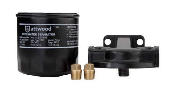 Picture of Attwood Marine Fuel Water Separator 118414 â€“ Reliable Boat Fuel Filter System