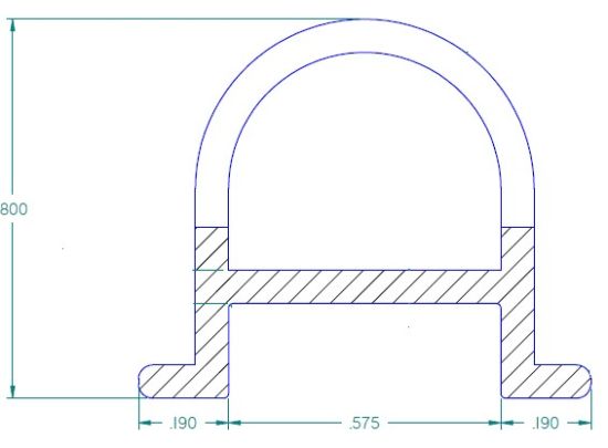 Picture of BAL Norco 21100021 RV Slide Out Seal â€“ Durable Weatherproof Replacement Strip
