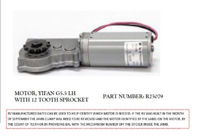 Picture of R25079 BAL RV Slide Out Motor