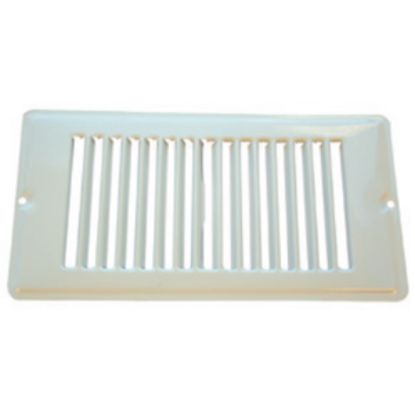 Picture of AP Products  White 4"W x 8"L Floor Heating/ Cooling Register w/o Damper 013-631 08-0160                                      