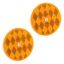 Picture of Bargman  2-Pack 3-3/16" Round Amber Screw Mount Reflector 74-68-020 18-0398                                                  