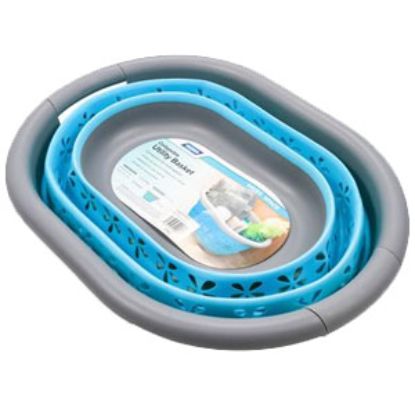 Picture of Camco  Gray/ Teal Collapsible Container 51902 03-2199                                                                        