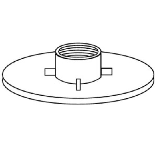 Picture of Custom Roto Molding  Polyethylene 3/4" FPT Raised Threaded Spin Holding Tank Fitting 74 11-0953                              