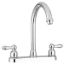 Picture of Dura Faucet  Chrome w/2 Teapot Handle Hi-Rise 8" Kitchen Faucet DF-PK340L-CP 10-1174                                         