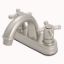 Picture of Empire Brass Ultra Line Nickel w/Cross Handles 4" Lavatory Faucet w/Arc Spout U-YNN77N-ARC-CRS 10-2386                       