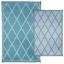 Picture of Faulkner  5'L x 3'W Turquoise/ White Polypropylene Reversible Camping Mat 68901 01-1190                                      