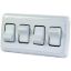 Picture of JR Products  White 125-250V/ 16A SPST Quad Rocker Switch 12331 19-0169                                                       