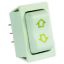 Picture of JR Products  White 40A/12V 5-Pin Mom-On/ Off/ Mom-On Slide Out Switch 12095 19-0181                                          