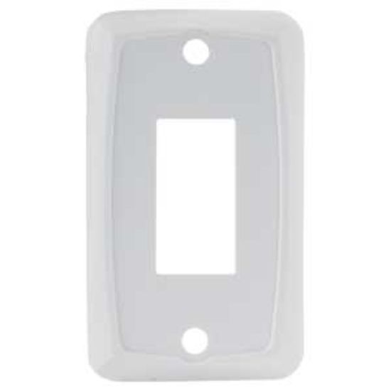 Picture of JR Products  White Single Opening Multi Purpose Switch Faceplate 12845 19-1884                                               