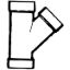 Picture of Lasalle Bristol  1-1/2" Slip ABS Plastic 45Deg Wye Waste Valve Fitting 632301 11-1101                                        