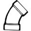 Picture of Lasalle Bristol  3" Slip ABS Plastic 45Deg Elbow Waste Valve Fitting 632503 11-1121                                          