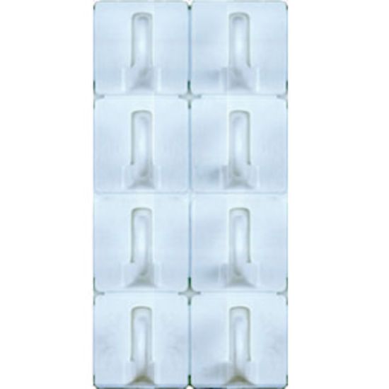 Picture of Magic Mounts Magic Mounts (R) 8-Pack White 1" x 1" Self-Adhesive Cup Hooks 3708 69-9350                                      