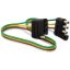 Picture of Mighty Cord  4-Way Flat Car/Trailer End Trailer Connector w/1' Wire Lead A10-4405 19-4256                                    