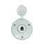 Picture of Prime Products  White Outdoor Round Single Phone Receptacle w/ Cover 08-6210 24-1002                                         