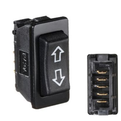 Picture of RV Designer  1-Piece Black 20A 5-Pin Rocker Slide Out Switch S125 19-2443                                                    
