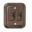 Picture of RV Designer  Brown SPST Double Rocker Switch w/Bezel for Entry Step S655 19-2481                                             