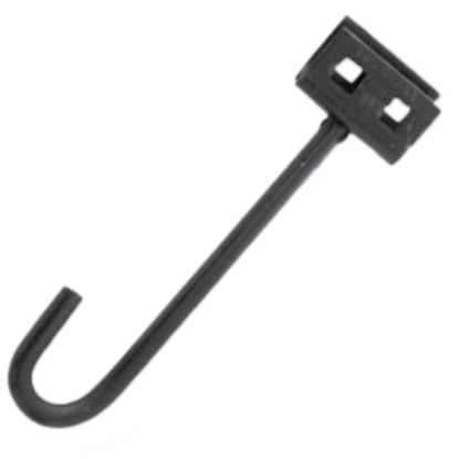 Picture of Tie Down Engineering  Black Painted Double Head J Rod Ground Anchor 59120 16-0035                                            