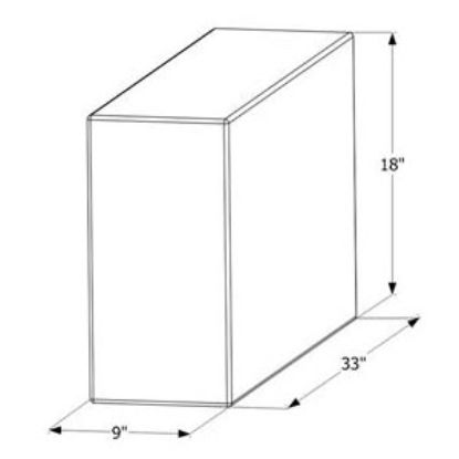 Picture of ICON  24" x 18" x 12" 20 Gal Fresh Water Tank 12455 10-1598                                                                  