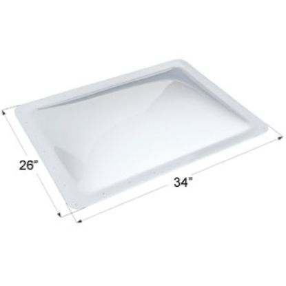 Picture of Icon  4"H Bubble Dome White Polycarbonate Skylight w/26" X 34"Flange 01859 22-0020                                           